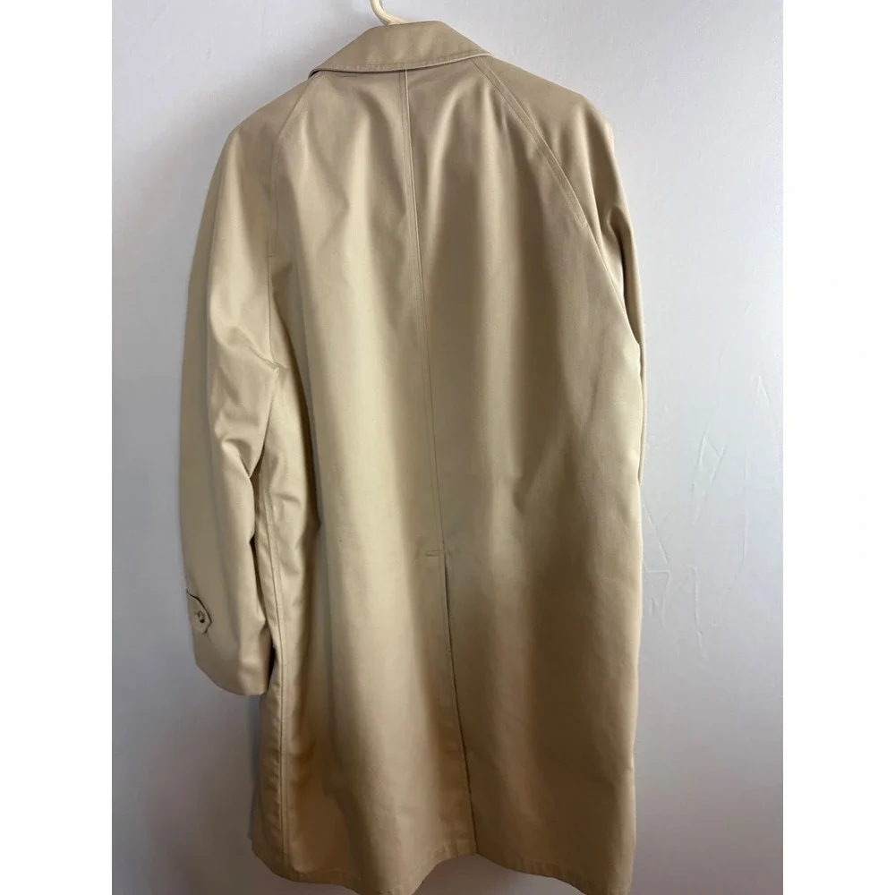 Vintage London Fog Maincoats Tan Trench Coat‎ Faux Fur Liner Mens 42 Reg Beige - Picture 5 of 10